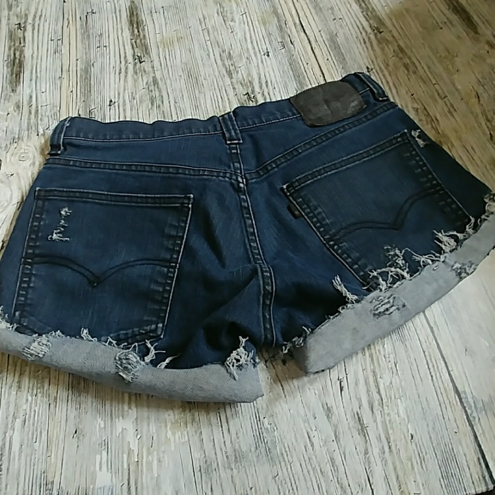 Levi's cut off denim shorts